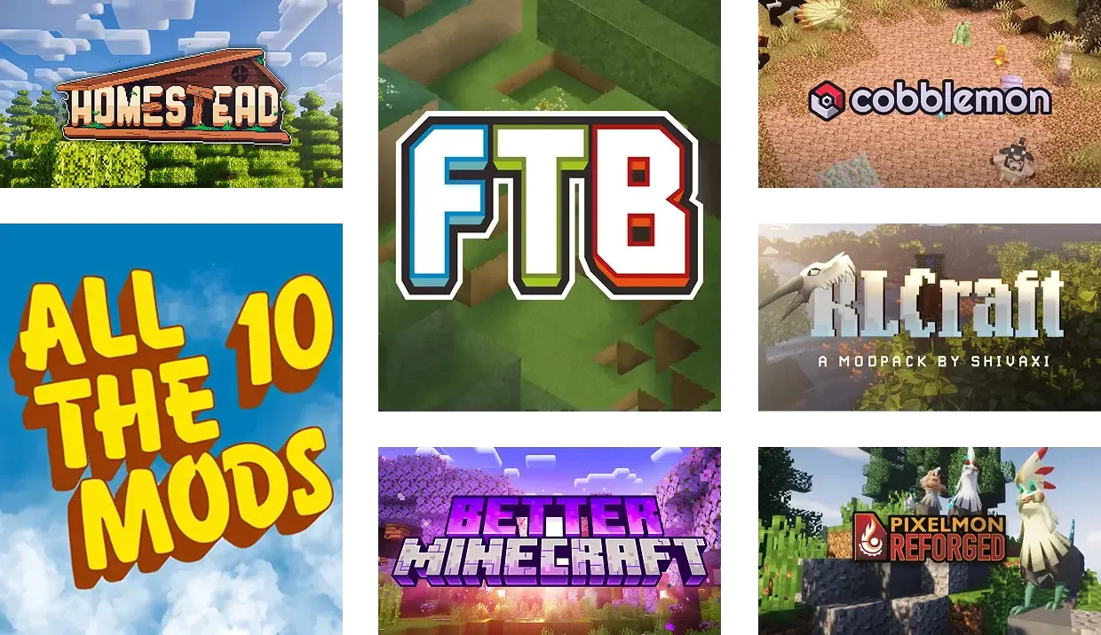 Installer modpack di Minecraft con oltre 10.000 modpack nel pannello di controllo QGS